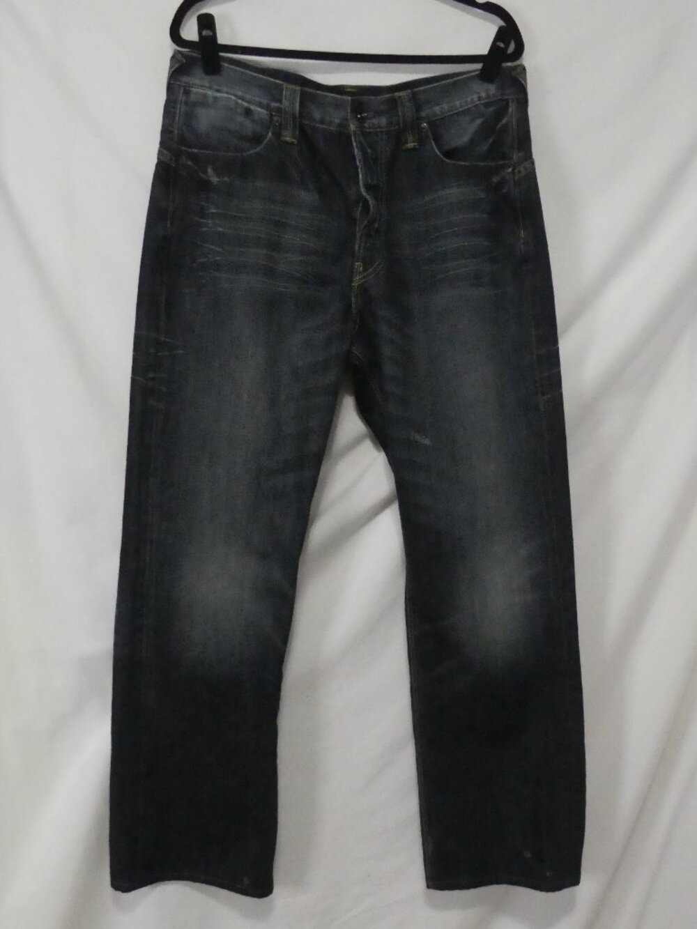 Y2K ED HARDY By Christian Audigier Straight Jeans Flap Pocket Button Fly - 36x34